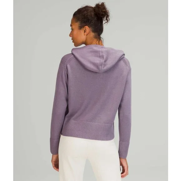 Lululemon Double Knit Sweater Hoodie / Size M/L / Dusky Lavender Cashlu - Picture 2 of 12